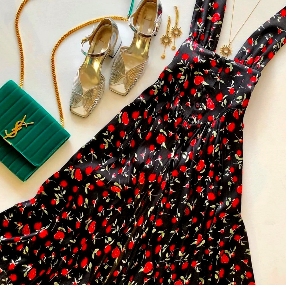 Brand New The Venus Dress- Red Rose/Vanessa Mooney